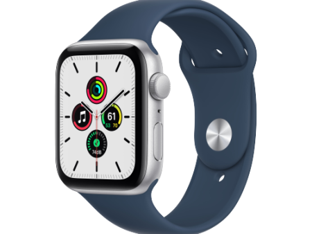 Apple Watch SE 44mm GPS Prateado e Azul Abissal - Smartwatch Online Hot Sale