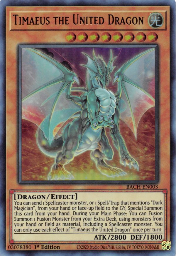 Timaeus the United Dragon [BACH-EN003] Ultra Rare Online Sale