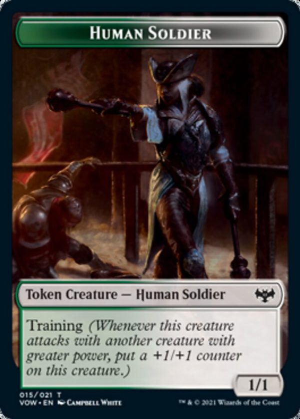 Zombie (008)    Human Soldier Double-Sided Token [Innistrad: Crimson Vow Tokens] Online Sale